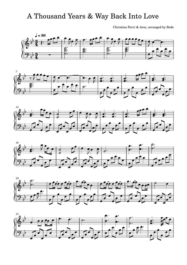  christina perri aros a thousand years way back into love by bede
