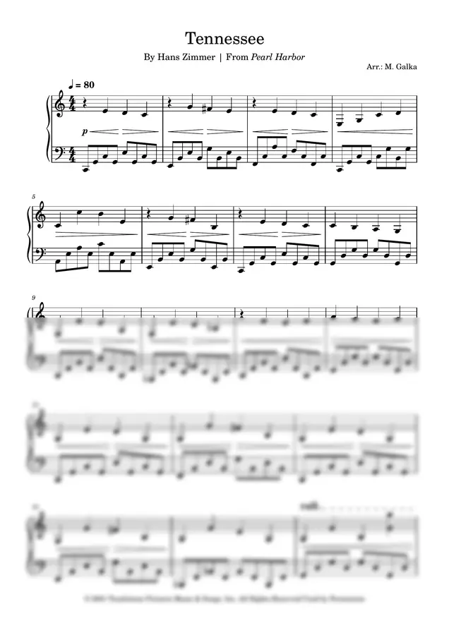 Hans Zimmer - Tennessee (from Pearl Harbor)