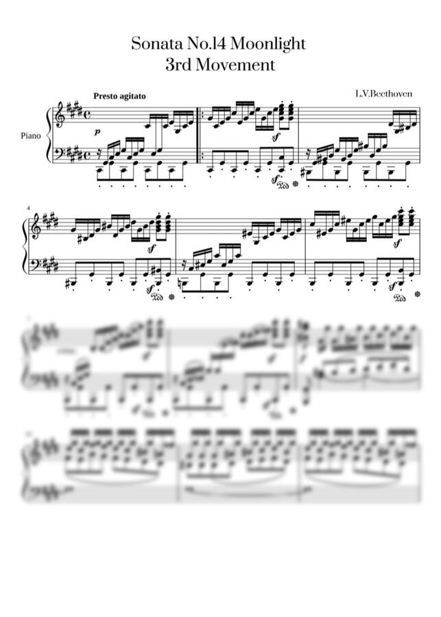 Beethoven - 월광3악장 Sonata moonlight 3rd Movement