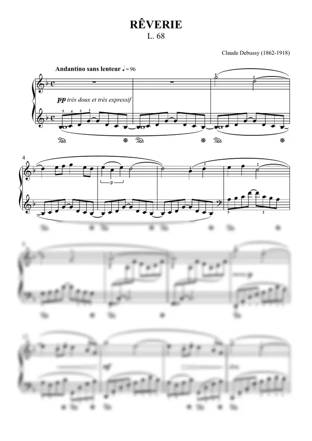 Claude Debussy - RÊVERIE L. 68