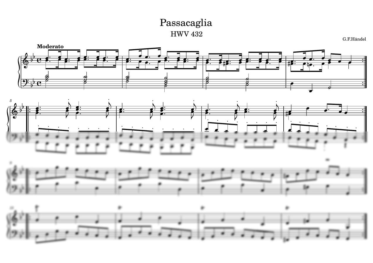 G.F.Händel - HWV 432, Suite No.7 G minor - Passacaglia