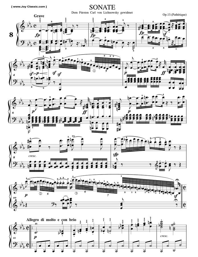 L.V.Beethoven (베토벤) - Piano Sonata No.8 1st Movt (비창 소나타)