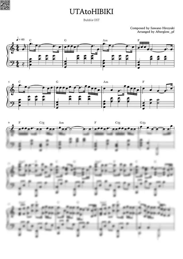Sawano Hiroyuki - UTAtoHIBIKI (체르니 30 수준)