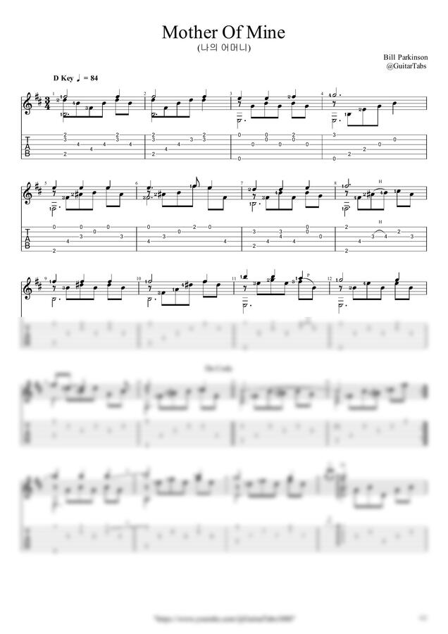 Bill Parkinson - Mother Of Mine by GuitarTabs0