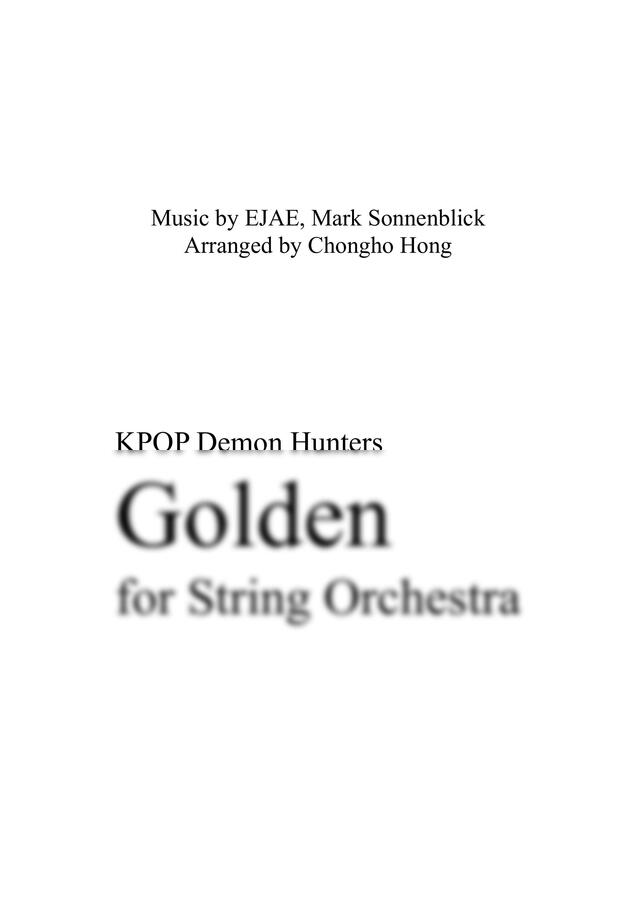 EJAE, Mark Sonnenblick - Golden for String Orchestra by Chongho Hong 홍정호0
