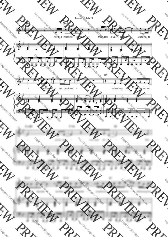 악보 > Elton John Circle of Life by 악보마트