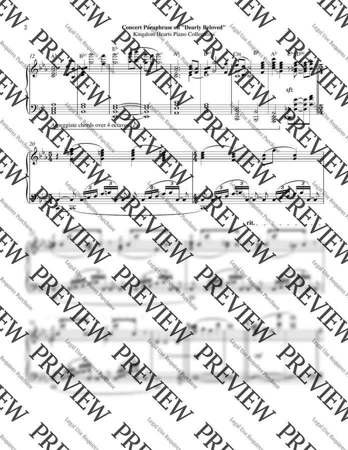 Kingdom Hearts Piano Collections - Concert Paraphrase on "Dearly Beloved"1