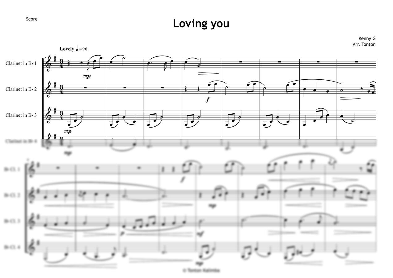 케니 지(Kenny G) - Loving You (클라리넷 4중) by Tonton Kalimba0