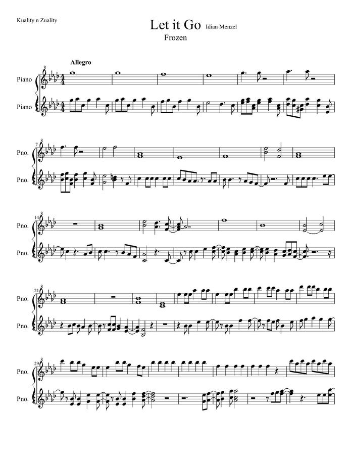 겨울왕국 OST - Let It Go (4 hands)