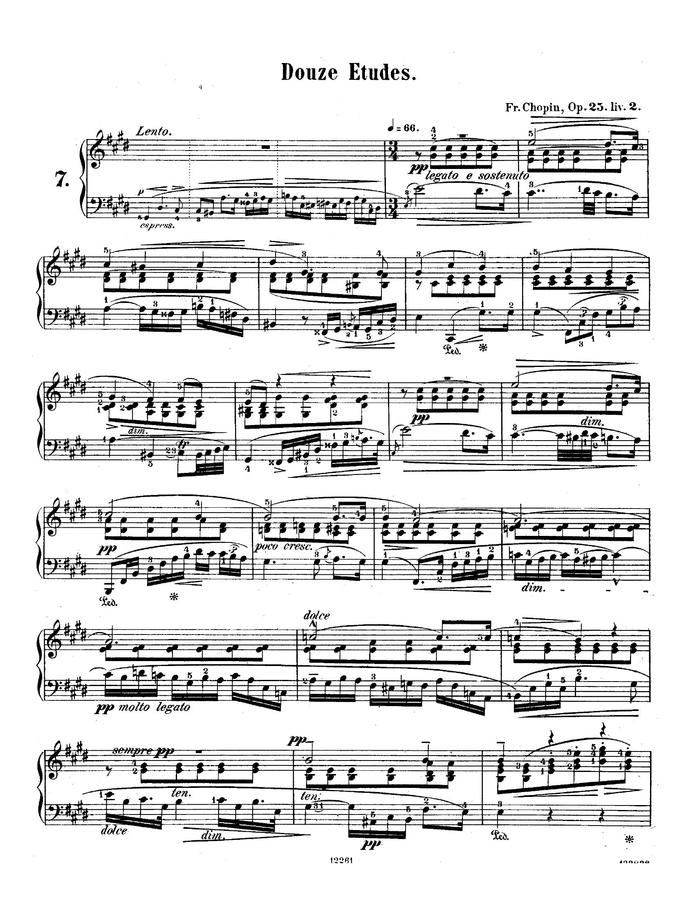 F. Chopin (쇼팽) - Etude Op.25 No.7 (첼로)