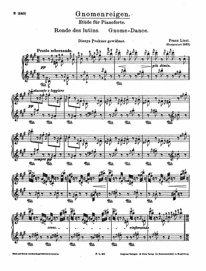 F. Liszt (리스트) - 2 Etudes De Concert No.2 'Gnomenreigen' (난쟁이의 춤)0