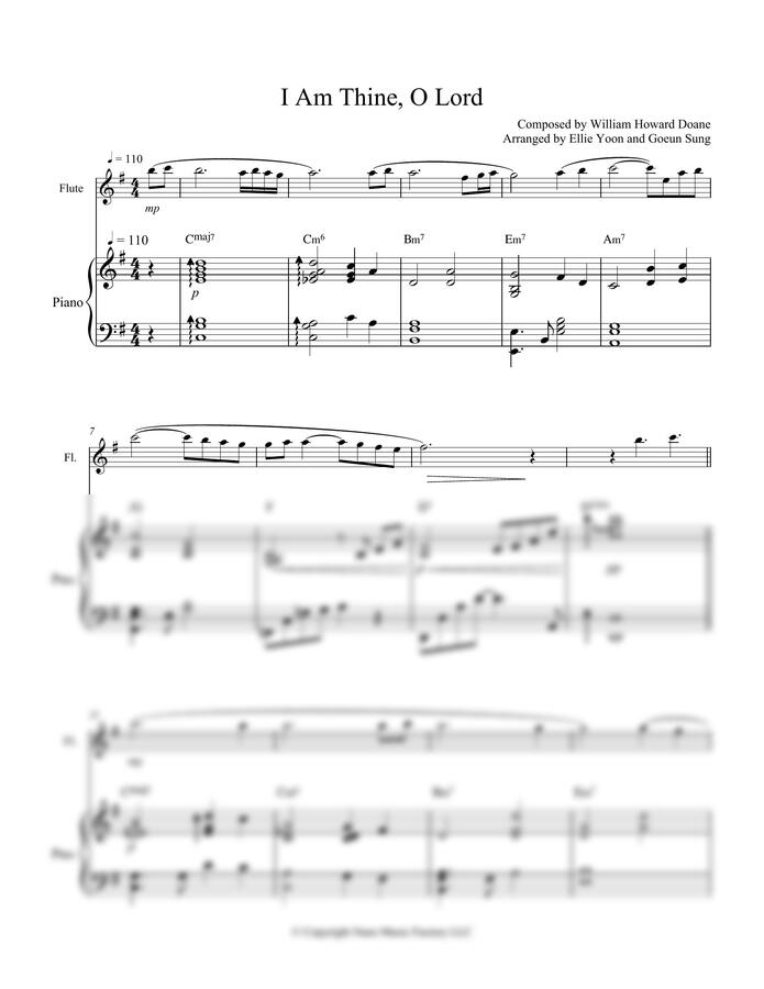 주의 음성을 내가 들으니 I Am Thine, O Lord (FL PF) by Ellie Yoon0
