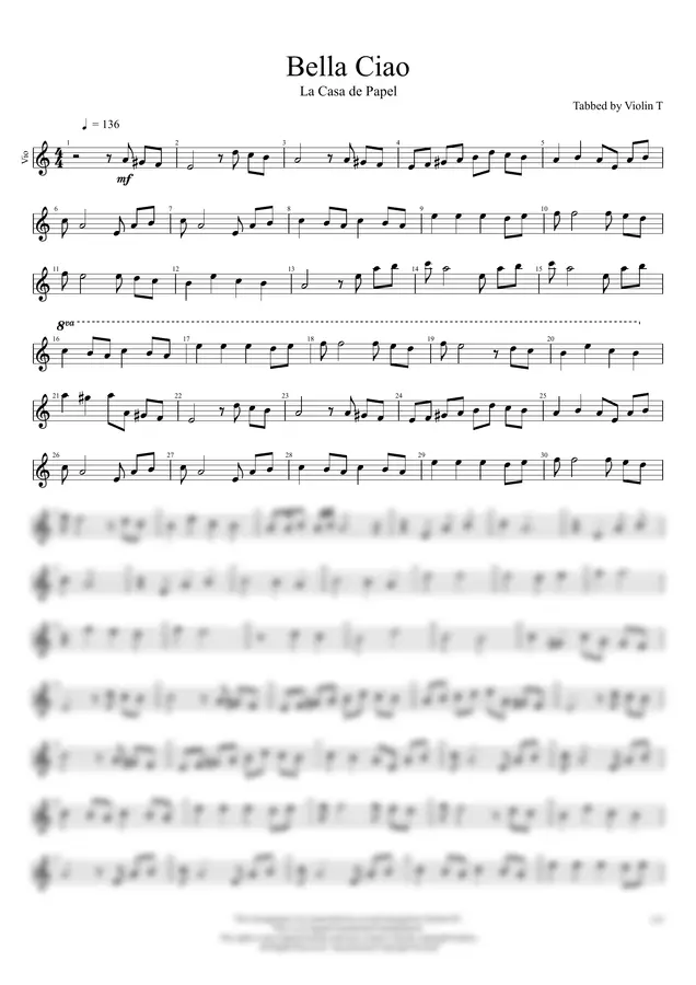 La casa de papel - Bella Ciao (Violin)