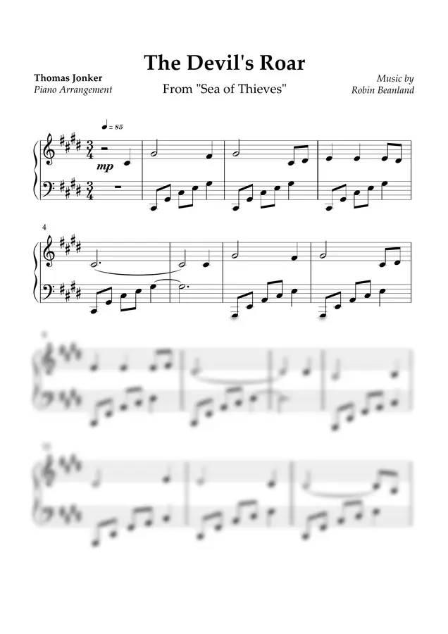 Robin Beanland - The Devil's Roar / Stitcher's Sorrow (From "Sea of Thieves")