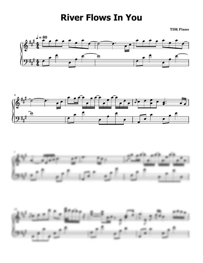 TDK Piano - River Flows In U