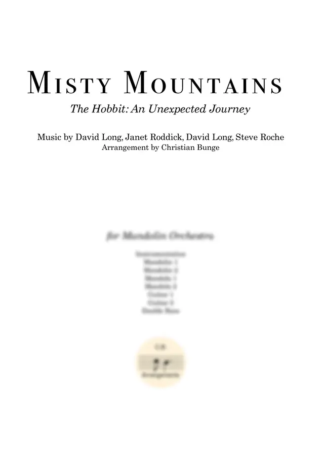 David Long, Janet Roddick, David Long, Steve Roche - Misty Mountains (만돌린 오케스트라를 위한)