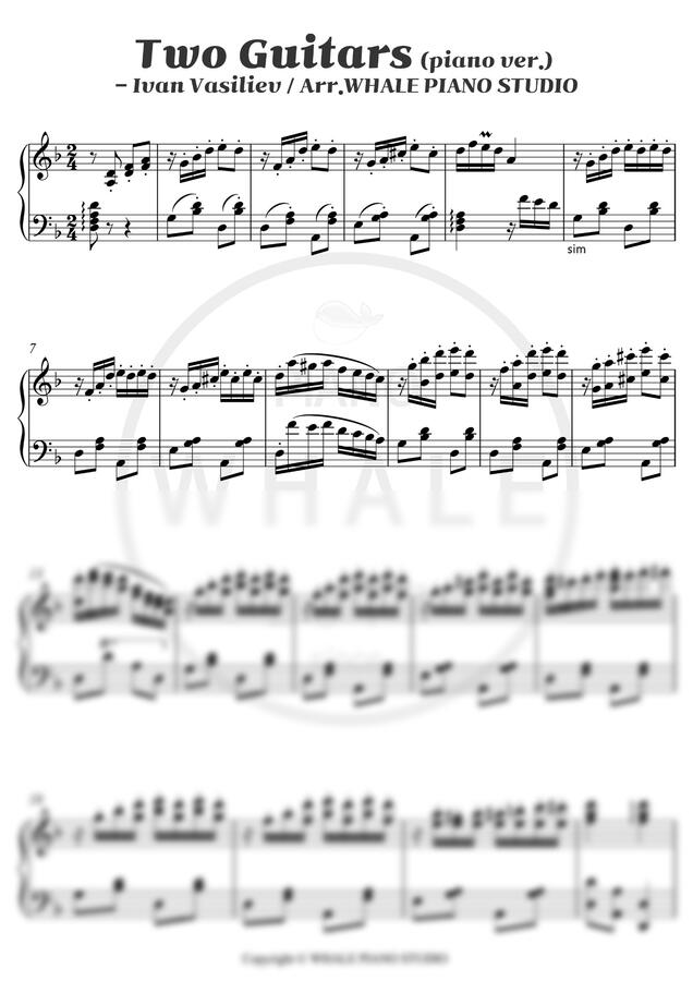 Ivan Vasiliev - Two Guitars (piano ver.) (러시아 집시 음악)