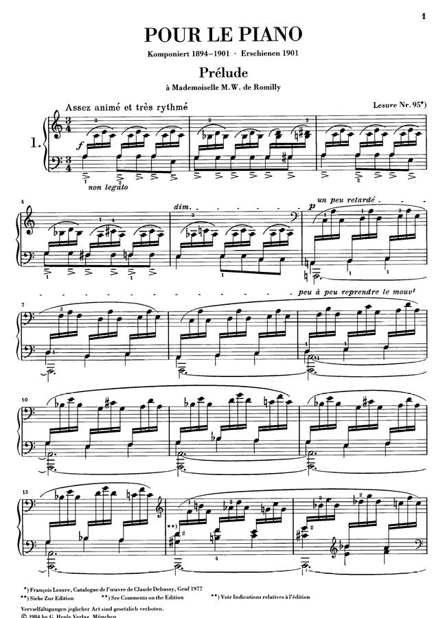 C. Debussy (드뷔시) - Pour le Piano (피아노를 위하여)