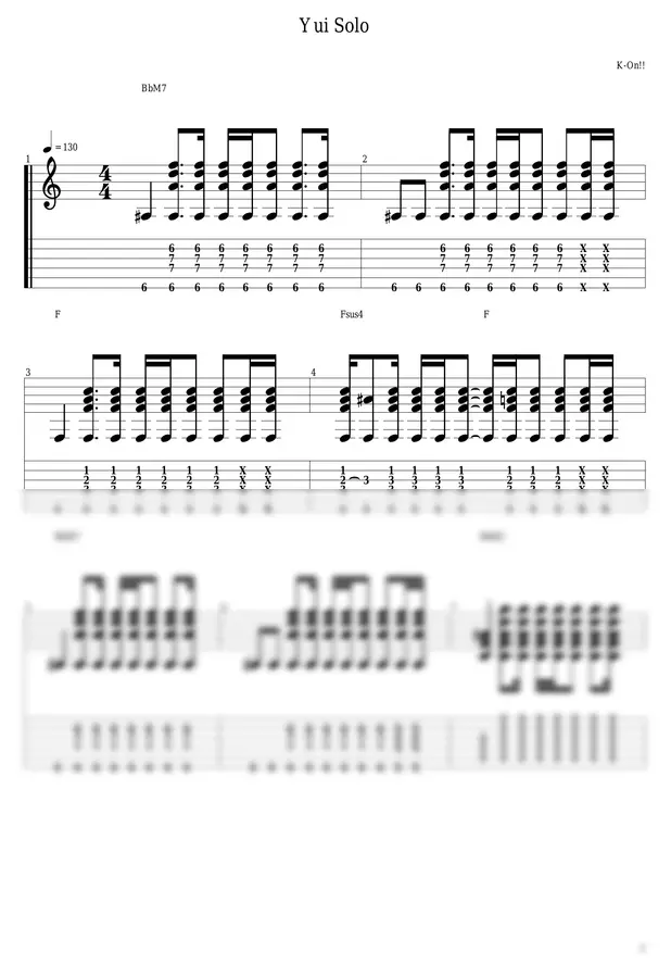 K-ON! - Yui practice Solo