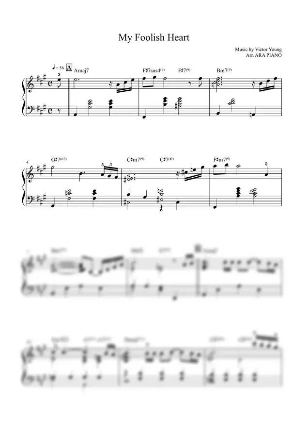 빅터 영 - My Foolish Heart (마이 풀리시 하트) by ARA PIANO