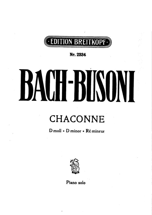 J.S. Bach (바흐) - Violin Partita No.2, BWV.1004 - V. Ciaconne (Arr. Busoni) (부조니 샤콘느)0