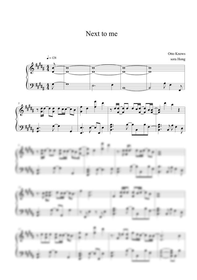 악보 > Otto Knows Next To Me by 홍소라