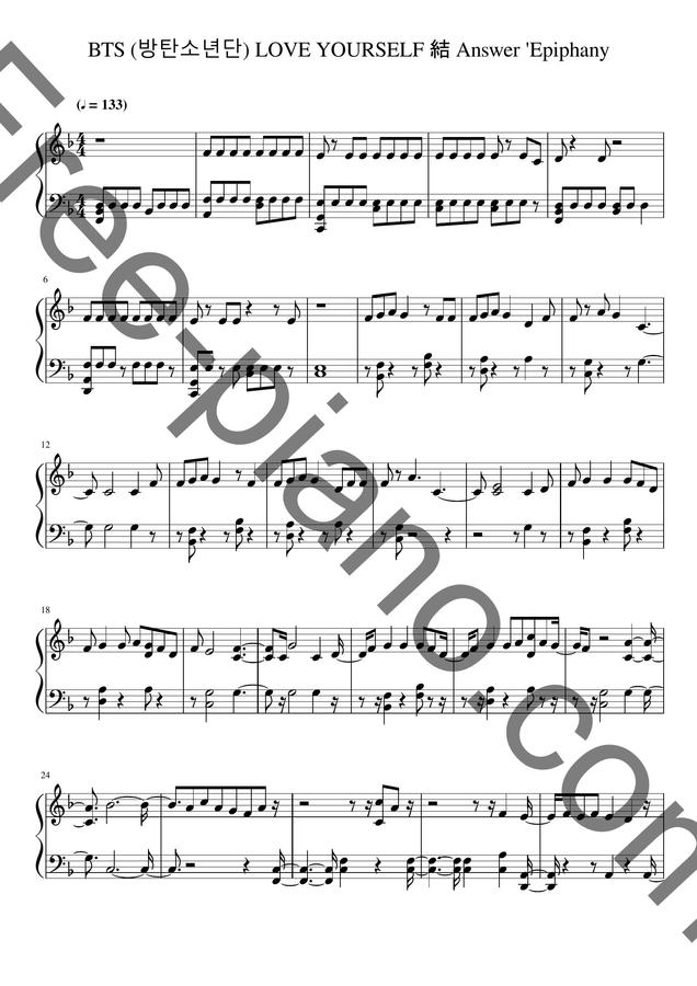 방탄소년단 (BTS) - Epiphany by.free-piano.com0