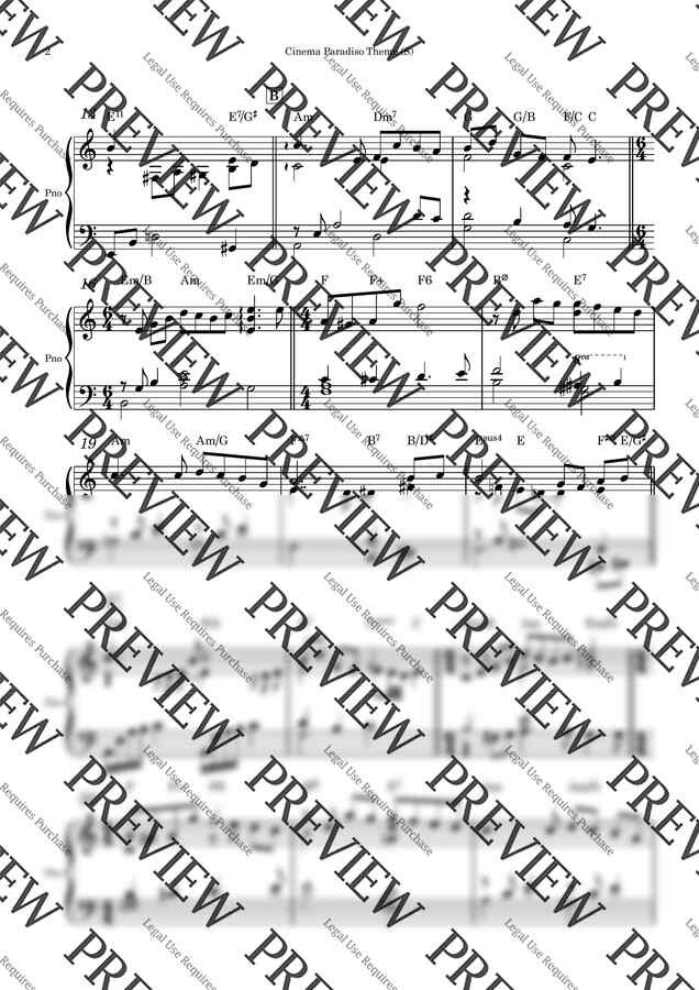 엔니오 모리꼬네 - Love theme (피아노솔로중급악보) by Piano QQQ1