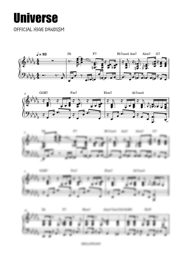 오피셜히게단디즘 - Universe (반주버전)0