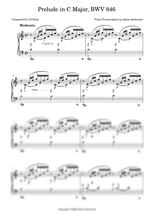 Johann Sebastian Bach - Prelude in C Major, BWV 846