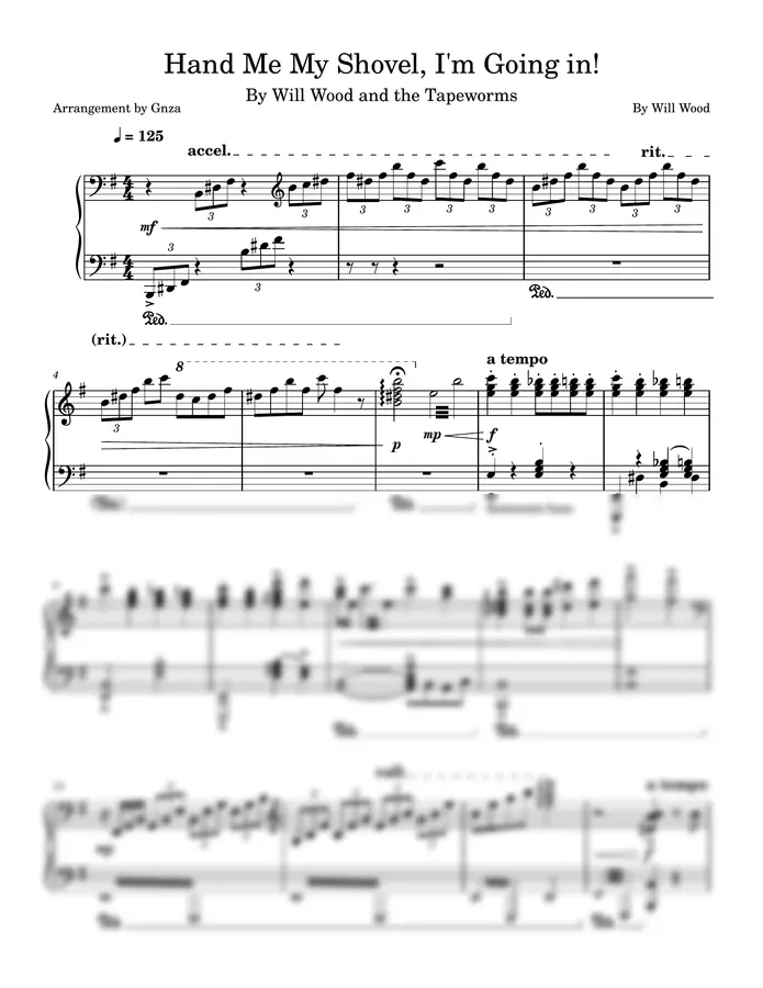 Will Wood / Arr. by Gnza - Hand me my shovel, I'm going in!