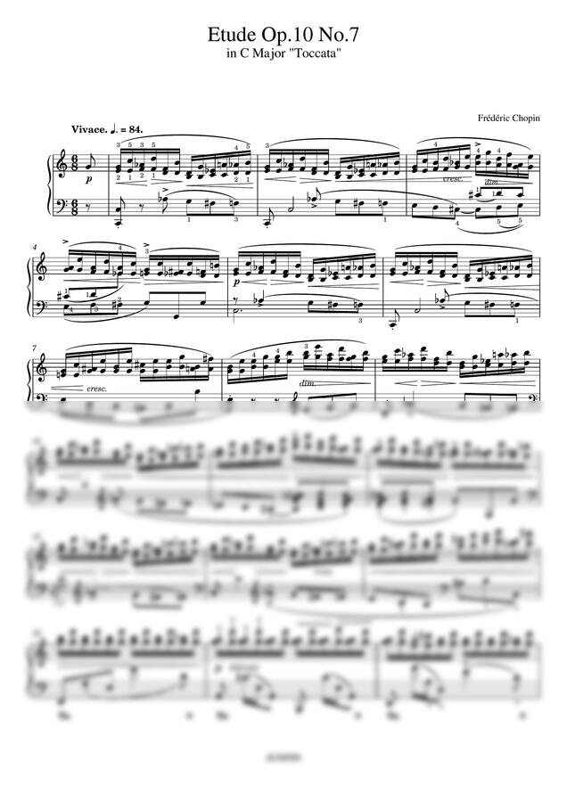 F. Chopin (쇼팽) - Etude Op.10 No.7 (에튀드 7번 "마법사") by JUNPIN0