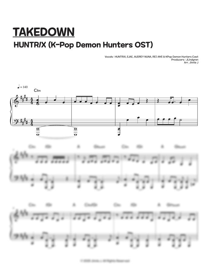 HUNTRIX (헌트릭스) - Takedown (Kpop Demon Hunters 케이팝 데몬 헌터스 OST) by Jinnie J0