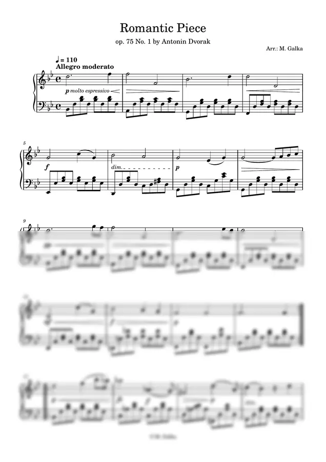 Antonin Dvorak - Romantic Piece op. 75 No. 1