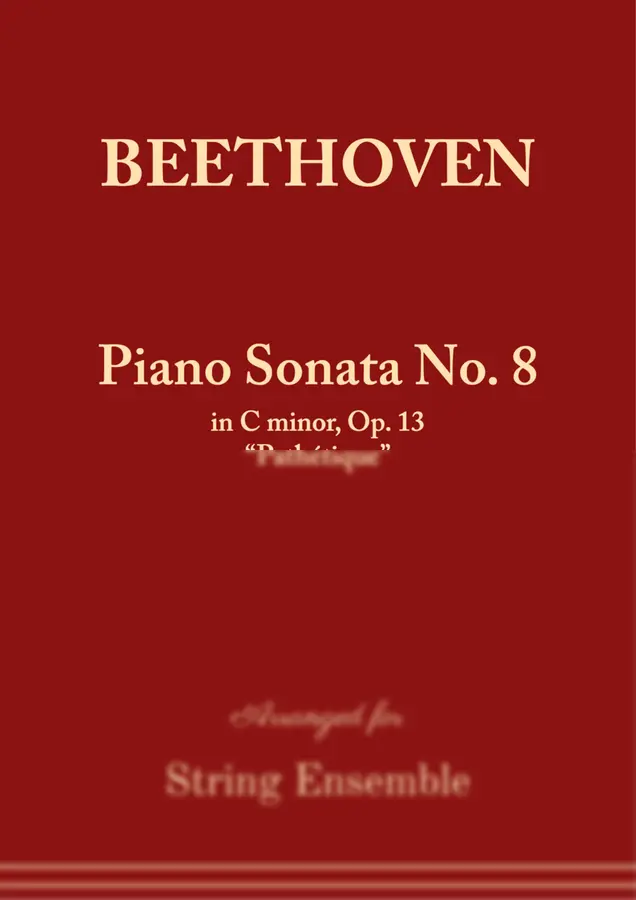 Music by Ludwig van Beethoven, 1798 - Sonata in C Minor, Op. 13 (Pathétique)
