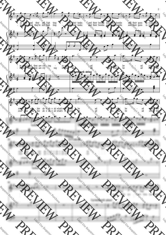 악보 > Cranberries Zombie (편곡 아니라 기존 세션에 건반 추가한 것) by Lisztmapia