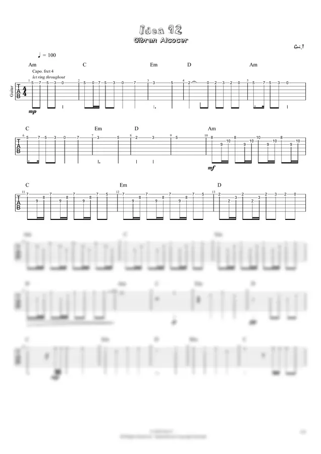 Gibran Alcocer - Idea 12 (Guitar)