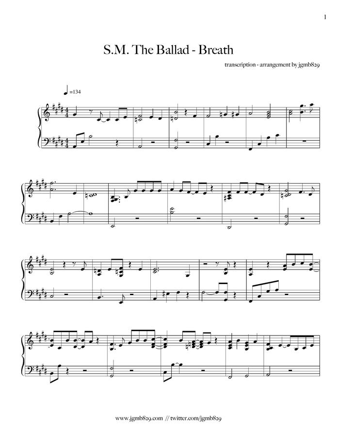 S.M. THE BALLAD  - 숨소리 (Breath)  by jgmb8290