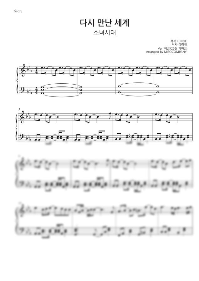 다시 만난 세계(소녀시대) - Ver. 해금+25현가야금 by 미소컴퍼니0