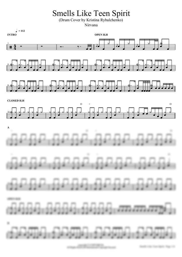 Nirvana - Smells Like Teen Spirit (Drum Cover by Kristina Rybalchenko) by COPYDRUM0
