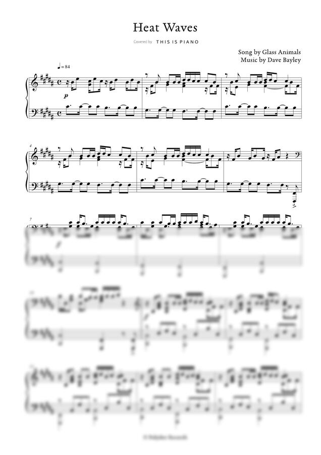 Glass Animals - Heat Waves by THIS IS PIANO0