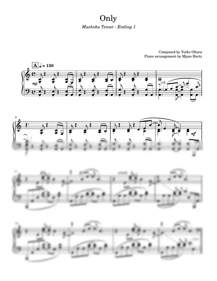 Yuiko Ohara - Only (Piano)