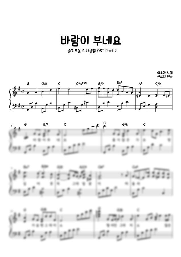 이소라 - 바람이 부네요 (슬기로운 의사생활 OST) by 진로디0