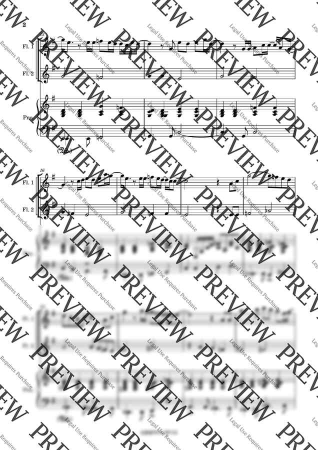 눈의 꽃 [플루트 앙상블과 피아노][사장조] by 심플플루트뮤직1