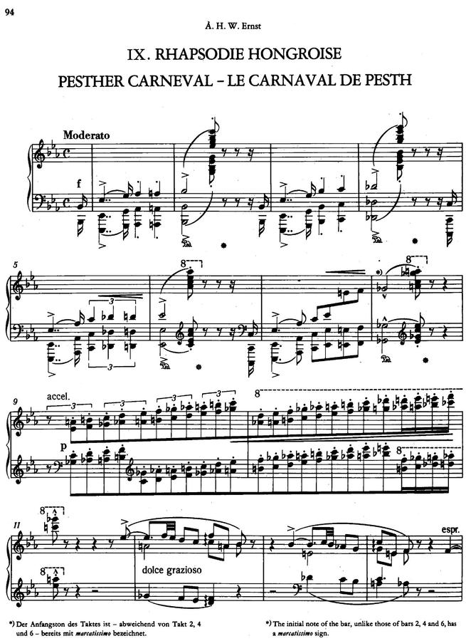 악보 > F. Liszt (리스트) - Hungarian Rhapsody No.9 (헝가리안 랩소디)
