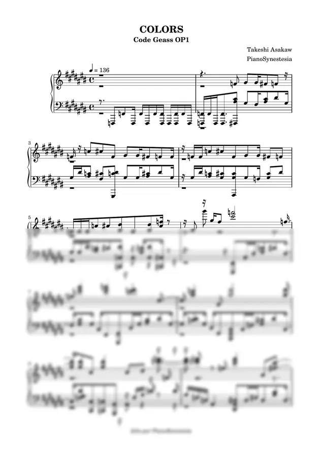 Takeshi Asakawa - COLORS (Code Geass OP1)