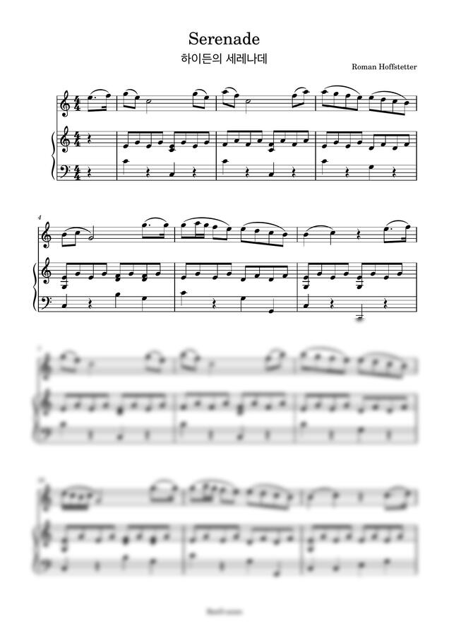 F. J. Haydn (하이든) - Serenade (세레나데) (악기+피아노반주) by BeeO0