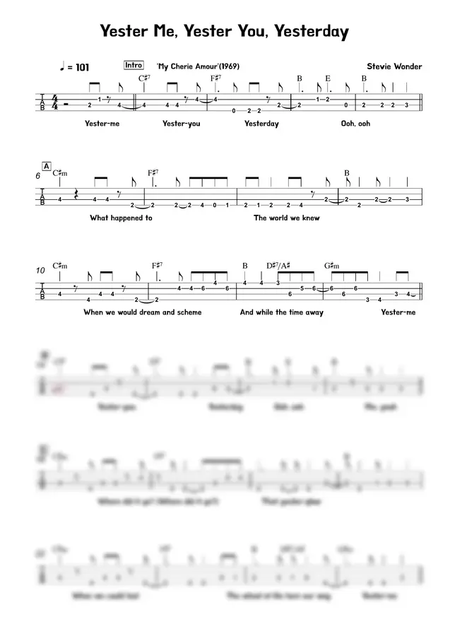 Stevie Wonder - Yester Me, Yester You, Yesterday