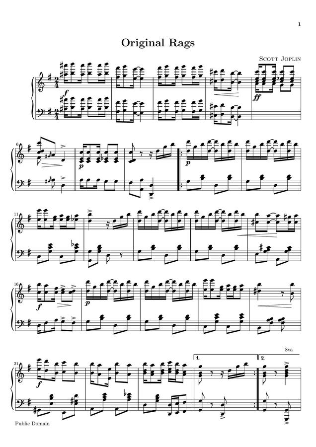 Scott Joplin - Original Rags