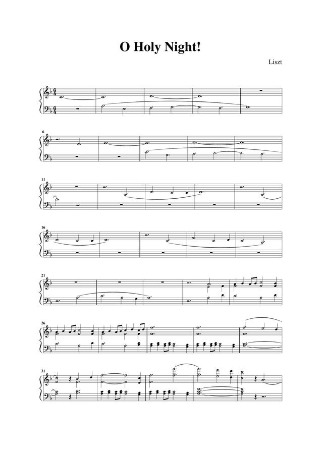 F. Liszt (리스트) - O Heilige Nacht! (O Holy Night!)